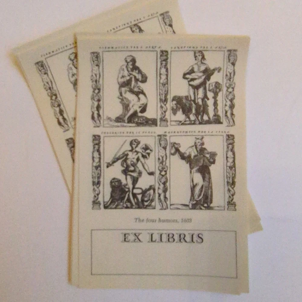 Vintage Antioch Bookplate Company Gum‎ Nameplates Birds Historial Medical Doctor
